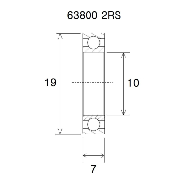 "BEARING B5 10X19X7MM"