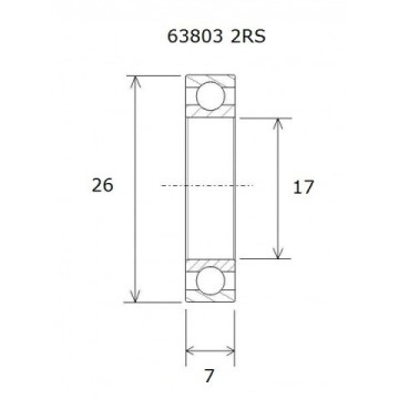 "BEARING B5 17X26X7MM"