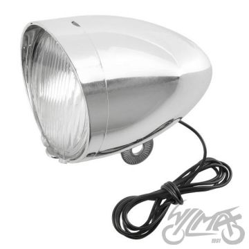 Jalgratta esilamp Retro dünamole, 6 V / 2,4 W, plast, 1 kaabel